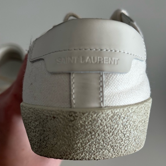 SAINT LAURENT COURT CLASSIC SL/06 EMBROIDERED SNEAKERS IN CANVAS AND LEATHER - Picture 10 of 11
